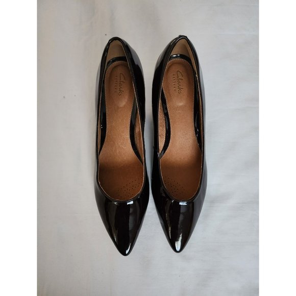 Clarks Women's Sage Copper Slip On Dress Shoe Pump Dark Chocolate Brown Size 11M - Picture 5 of 10